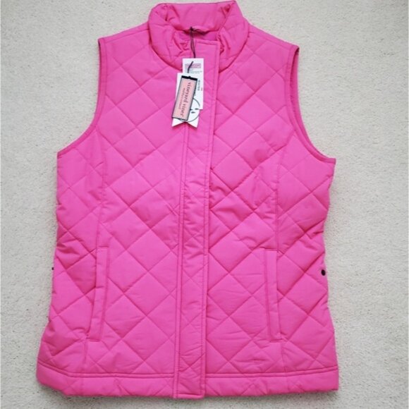 NWT Vineyard Vines Quilted Mountain Weekend Vest in Fuschia Pink szXS - Picture 16 of 16